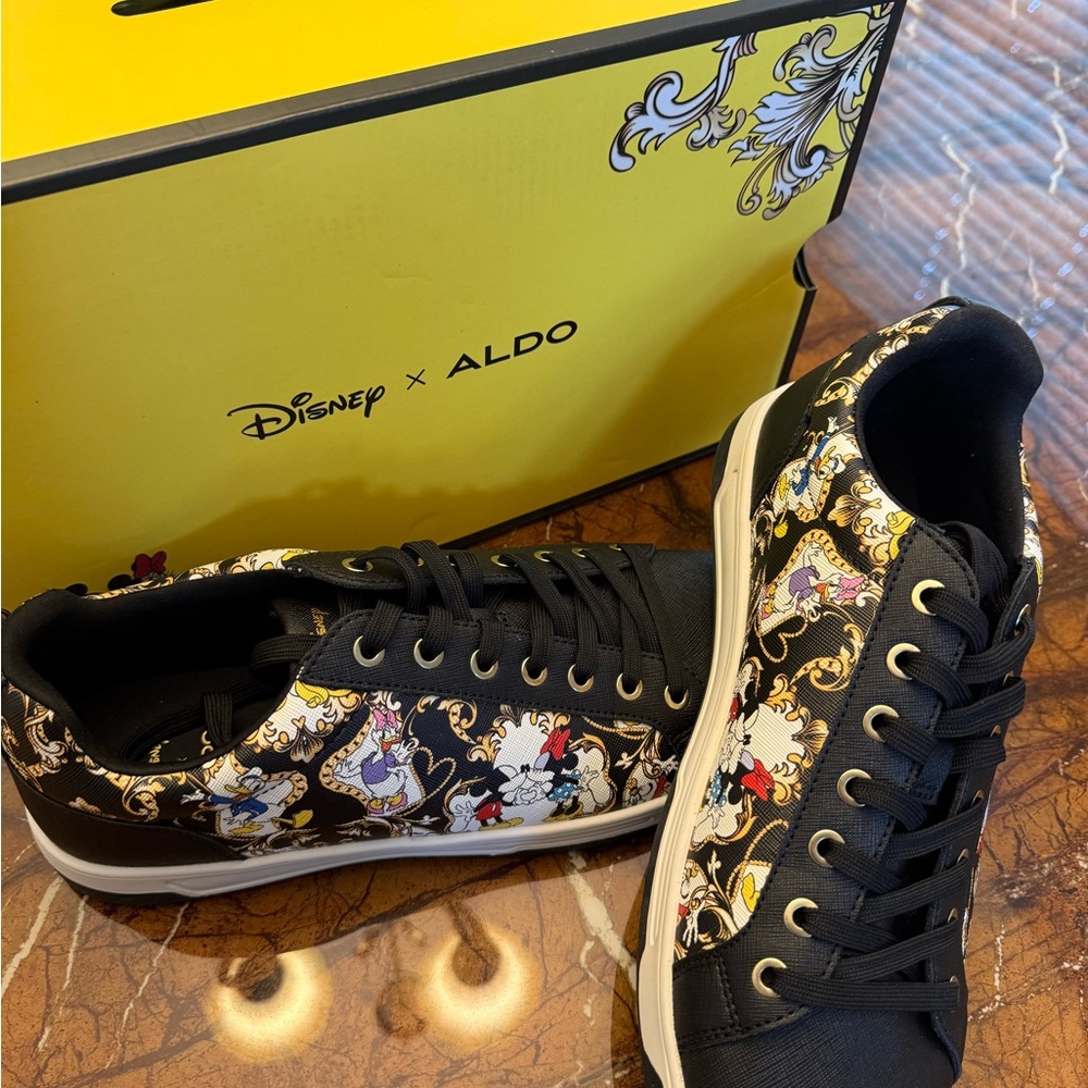 Disney Black and Gold Sneakers